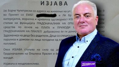 Photo of Независниот кандидат за градоначалник на Прилеп се откажа од платата