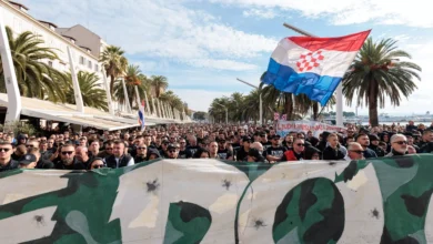Photo of Морничави неонацистички пораки против Србите од протестот во Сплит