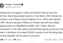 Photo of Трамп сака да им исплати по 2.000 долари на сите американски граѓани