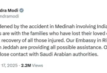 Photo of Најмалку 45 аџии загинаа во автобуска несреќа во Саудиска Арабија