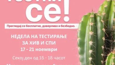 Photo of Бесплатно и доверливо тестирање за ХИВ и сексуално преносливи инфекции од 17 до 21 ноември