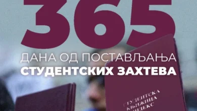 Photo of Студентите во блокада во Србија утре пред Ректоратот; 16 минути молчење и потсетување за неисполнетите барања
