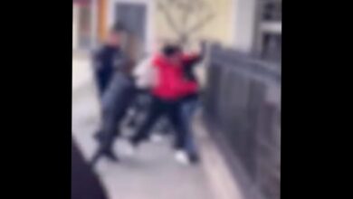Photo of (Видео) Жестока тепачка на ученици во Сарај, летаат боксови и клоци, а дел снимаат со телефони