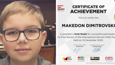 Photo of Македонскиот математички гениј Македон Димитровски освои златен медал во Германија