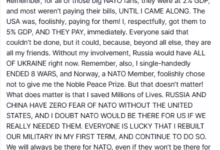 Photo of Трамп: „Секогаш ќе бидеме тука за НАТО, дури и ако тие нема да бидат тука за нас“