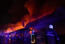 Photo of ФОТО: Голем пожар во трговскиот центар во населбата “5 Мај” во Тирана