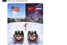 Photo of Белата куќа објави слика со кучиња со санки на крстопат за време на средбата за Гренланд