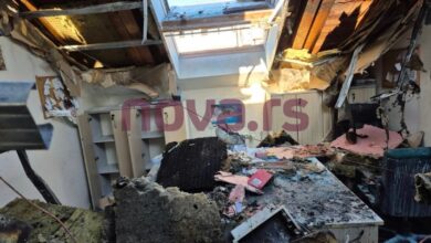 Photo of Изгореле канцеларии на српското обвинителство каде се наоѓал и предметот „Настрешница“
