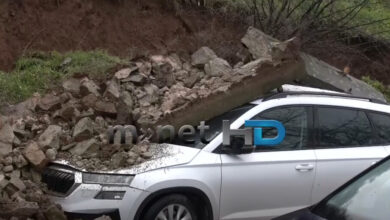 Photo of Се сруши потпорен ѕид во Штип, оштетени се неколку автомобили