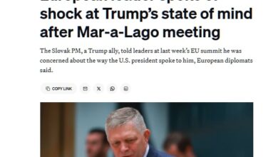 Photo of Политико: Фицо го шокирала менталната состојба на Трамп на средбата во Мар-а -Лаго