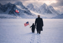 Photo of Белата куќа ја објави слика на Трамп со пингвин на Гренланд