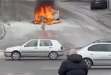 Photo of Гори автомобил среде улица во Скопје (ФОТО)