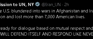 Photo of Иран е подготвен за дијалог, но ќе се брани ако биде нападнат, вели мисијата на Исламската Република