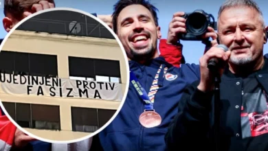 Photo of Хрватските ракометари во Загреб пречекани со песните на Томпсон, во публиката контроверзното знаме и усташки поздрав