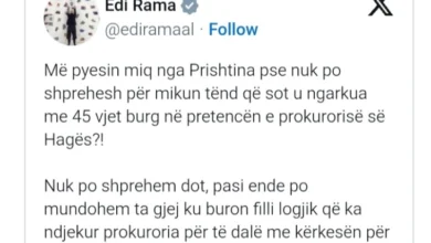 Photo of Рама: Не можам да ја разберам логиката на која се потпирало СО во Хаг, за да излезе со вакво „неразумно и неприфатливо барање“