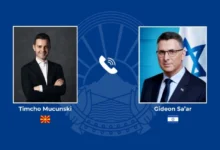 Photo of Телефонски разговор на Муцунски со Гидеон Саʼар: Реафирмирана поддршката за координираните напори на САД и Израел во однос на Иран