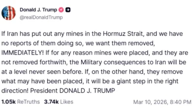 Photo of Иран наводно поставил мини во Ормускиот Теснец, Трамп бара веднаш да се отстранат