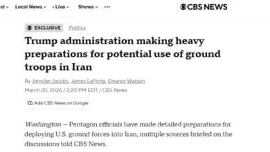 Photo of Си-Би-Ес: Пентагон се подготвува за можно распоредување копнени сили во Иран