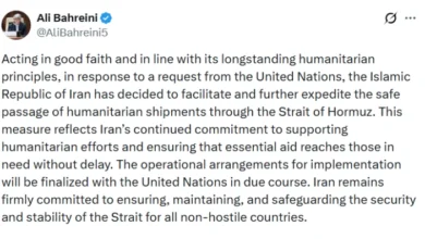Photo of Иран се согласи да „олесни и забрза“ хуманитарна помош преку Ормуската Теснина