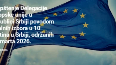 Photo of Делегацијата на ЕУ во Србија: Жалиме поради инцидентите на локалните избори на 29 март