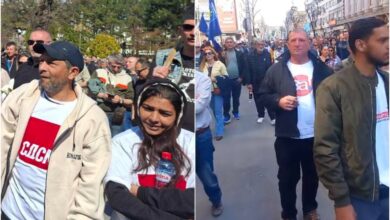 Photo of (ФОТО) Заедничка парада на СДСМ и ССМ, велат од ВМРО-ДПМНЕ за работничкиот протест