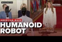 Photo of Меланија Трамп пристигна на самит во Белата куќа во придружба на хуманоиден робот