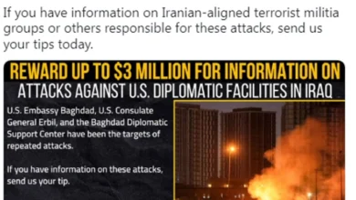 Photo of Стејт департментот нуди награда од три милиони долари за информации за напади врз американските објекти во Ирак