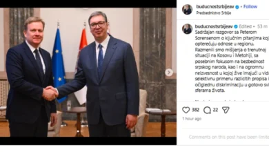 Photo of Вучиќ по средбата со Соренсен: Потезите на Приштина ги засилуваат тензиите и ја загрозуваат стабилноста