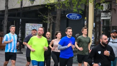 Photo of Муцунски и Прево на утринско трчање низ Скопје