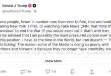 Photo of Трамп: Го имам „сето време на светот“ за договор со Иран, што не е случај со Техеран