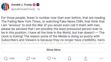 Photo of Трамп: Го имам „сето време на светот“ за договор со Иран, што не е случај со Техеран