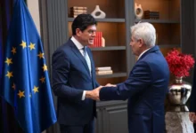 Photo of Претседателот на ДУИ Ахмети оствари средба со шефот на Делегацијата на ЕУ Рокас