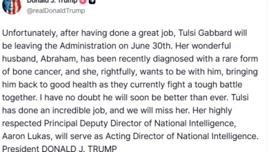 Photo of Трамп потврди дека директорката на националното разузнавање на СД поднесе оставка