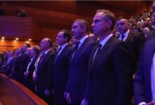 Photo of Мицкоски и Курти на конгресот на ВЛЕН на кој пет партии се обединуваат во еден субјект