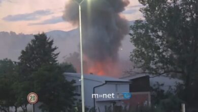 Photo of (Видео) Голем пожар во Радовиш, гори поранешна фабрика