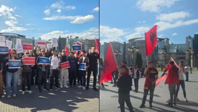 Photo of (Видео) „Приштина не молчи“ – студенти од Косово протестираат за правосуден на албански во Скопје објави Скопје1.мк