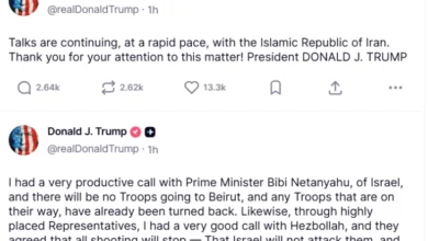 Photo of Трамп: Преговорите со Иран забрзано продолжуваат, Израел и Хезболах го прекинуваат конфликтот