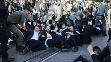 Photo of Протест на ултраортодоксните Евреи против задолжителната воена служба во Израел