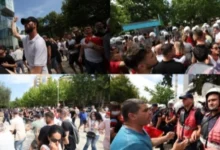 Photo of Демонстрантите се судрија со полицијата пред албанскиот парламент, 9 полицајци повредени, 18 демонстранти приведени
