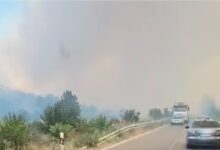 Photo of (Видео) Голем пожар кај Пробиштип, густ чад го отежнува сообраќајот на патот кон Штип