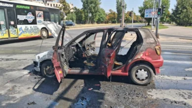 Photo of ГАЛЕРИЈА: Се запали автомобил на крстосницата кај „Мавровка“