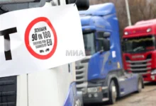 Photo of Превозниците на протест пред Делегацијата на ЕУ во Скопје