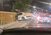 Photo of Такси проби ограда од мост вечерва во Скопје