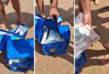 Photo of (ВИДЕО) Сцена како од филм на Сицилија – морето исфрли 700.000 евра, полицијата го истражува потеклото на парите