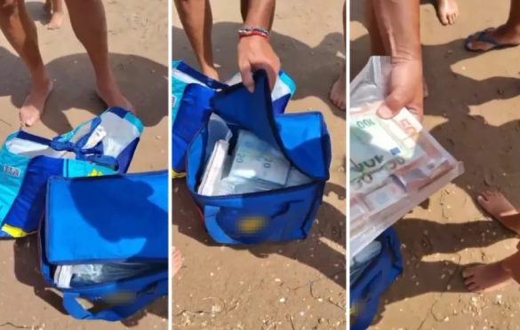 Photo of (ВИДЕО) Сцена како од филм на Сицилија – морето исфрли 700.000 евра, полицијата го истражува потеклото на парите