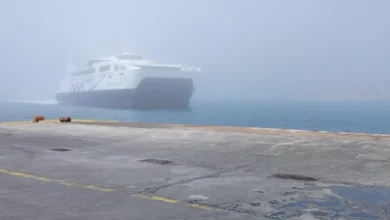 Photo of Дел од Кикладските Oстрови во магла поради „морски чад“