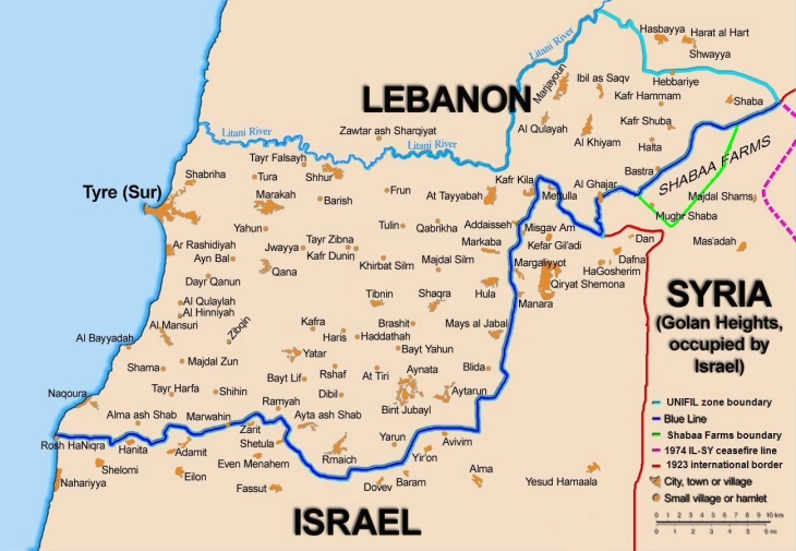 Напад на израелските сили врз позиции на Хезболах во јужен Либан