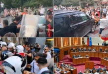 Photo of Протест пред парламентот во Тирана, судир меѓу полицијата и демонстрантите, приведени повеќе лица