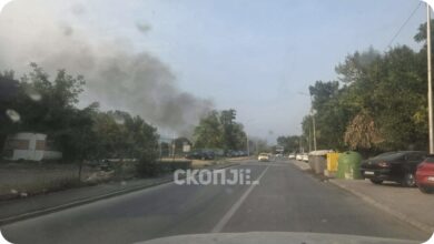 Photo of (Видео) Пожар на крајот од Илинденска, црн чад се издига од делот покрај Вардар